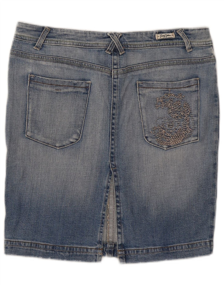 Roxy Womens Mini Denim Skirt US 12 Large W32 Blue Cotton
