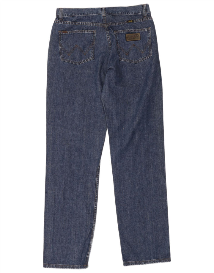 Wrangler Mens Straight Jeans W34 L33 Blue Cotton