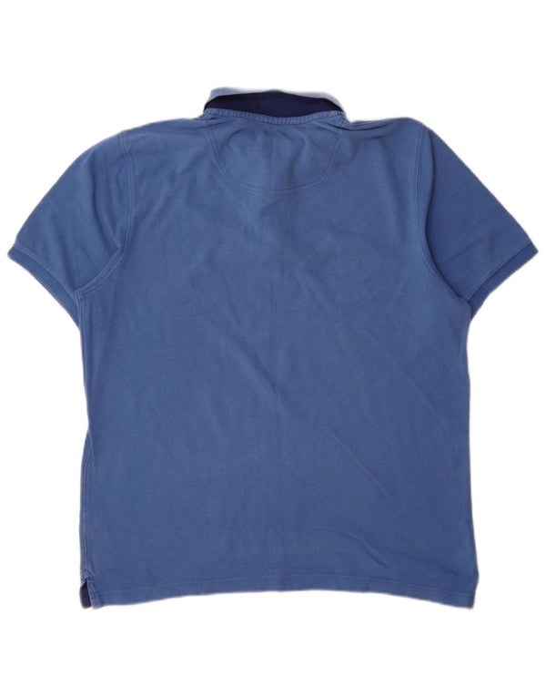 Joules Mens Classic Fit Polo Shirt Large Blue Cotton