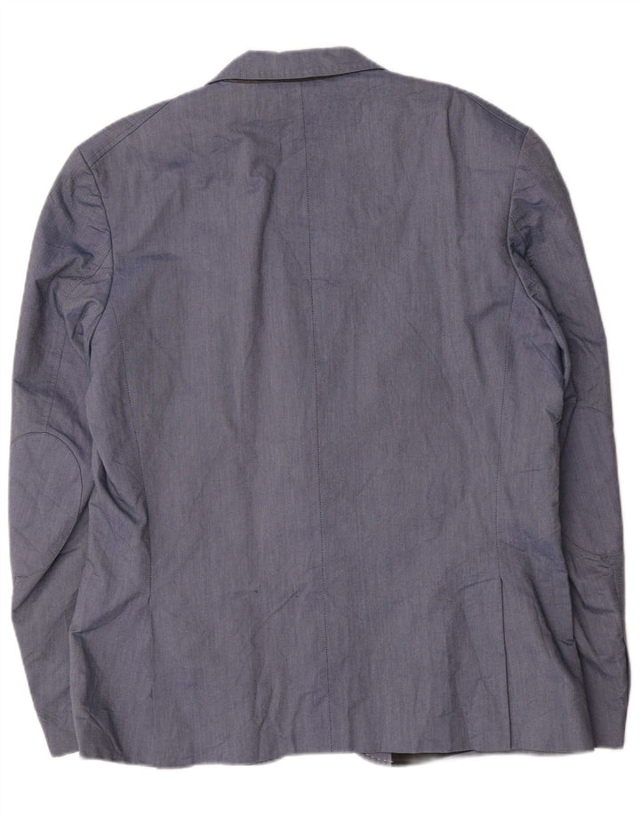 Jack & Jones Mens 2 Button Blazer Jacket IT 56 3XL Blue Cotton