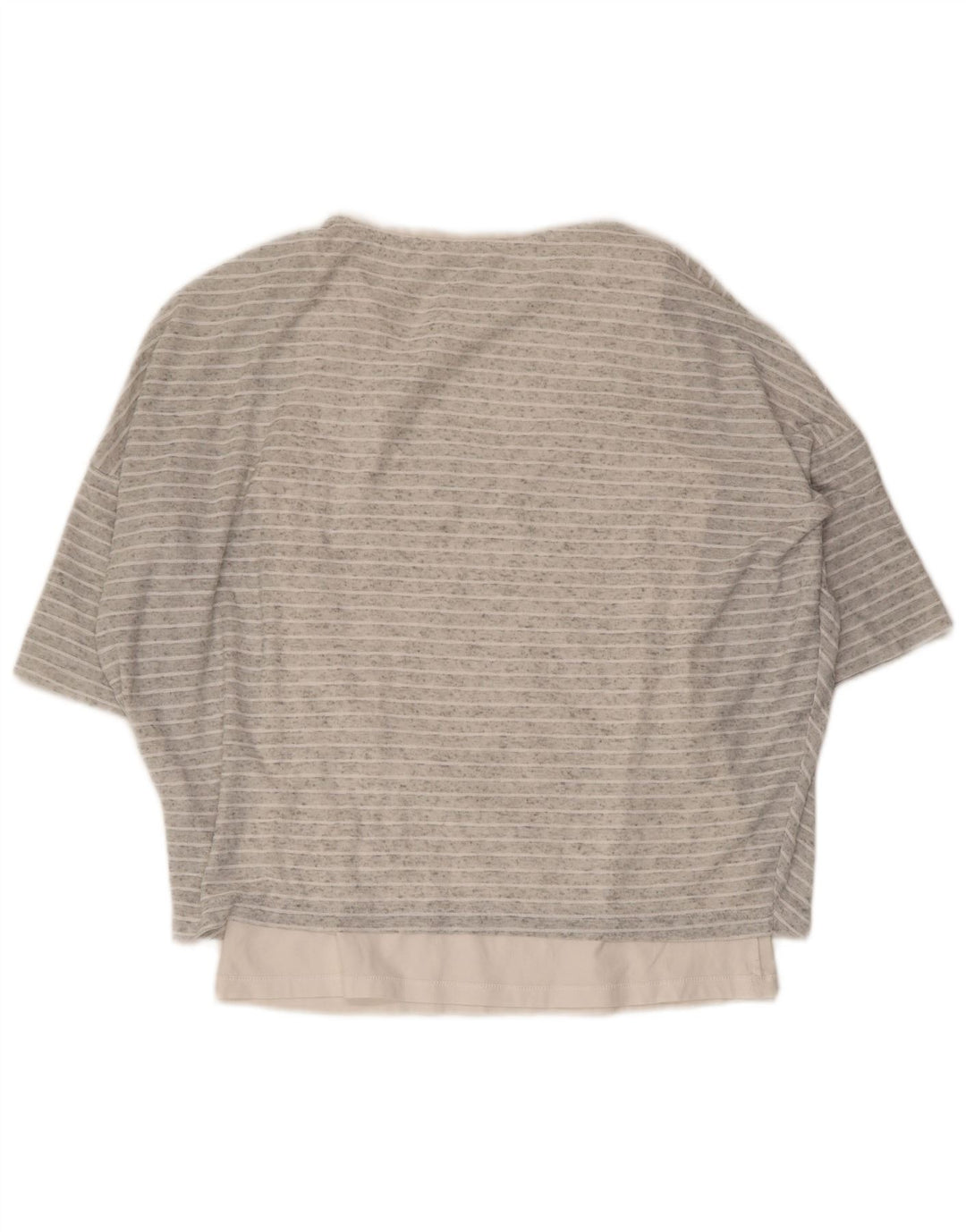 PHASE EIGHT Womens Loose Fit Blouse Top UK 10 Small Grey Pinstripe