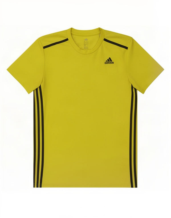 Adidas Mens Climacool T-Shirt Top Medium Yellow Polyester
