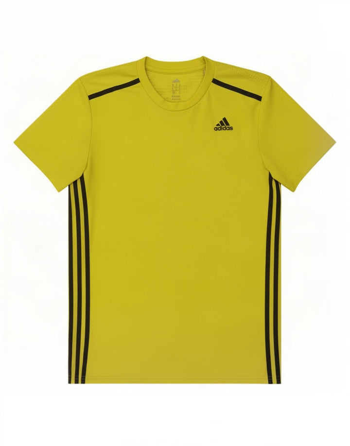 Adidas Mens Climacool T-Shirt Top Medium Yellow Polyester