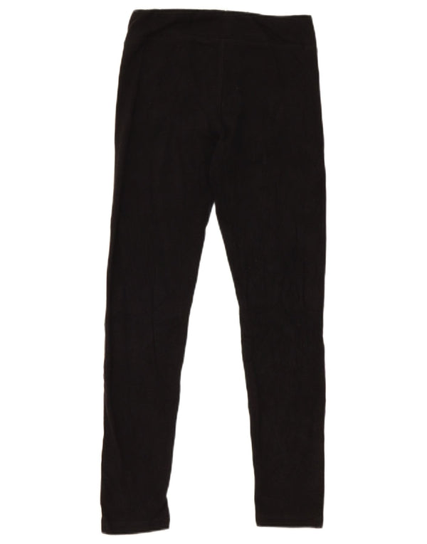 Champion Girls Graphic Leggings 9-10 Years Medium Black Cotton