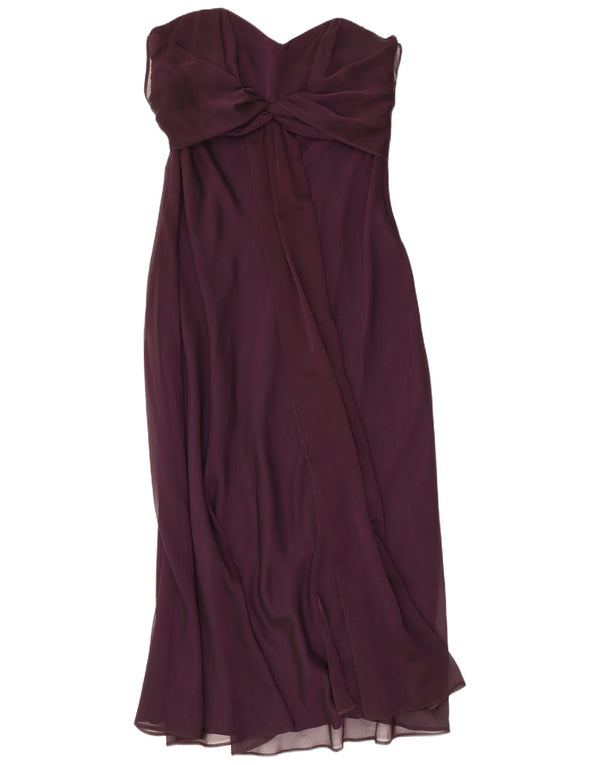 DEBUT Womens Maxi Strapless Dress UK 18 XL Purple Polyester