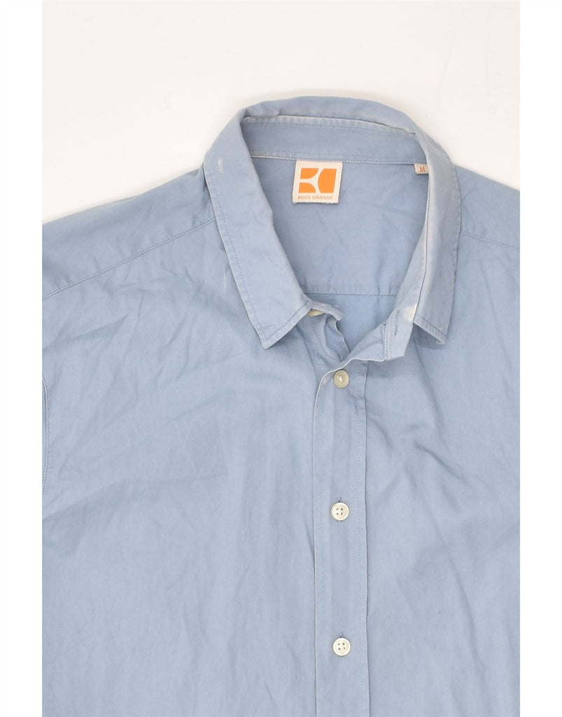 BOSS ORANGE Mens Shirt Medium Blue Cotton | Vintage Boss Orange | Thrift | Second-Hand Boss Orange | Used Clothing | Messina Hembry 