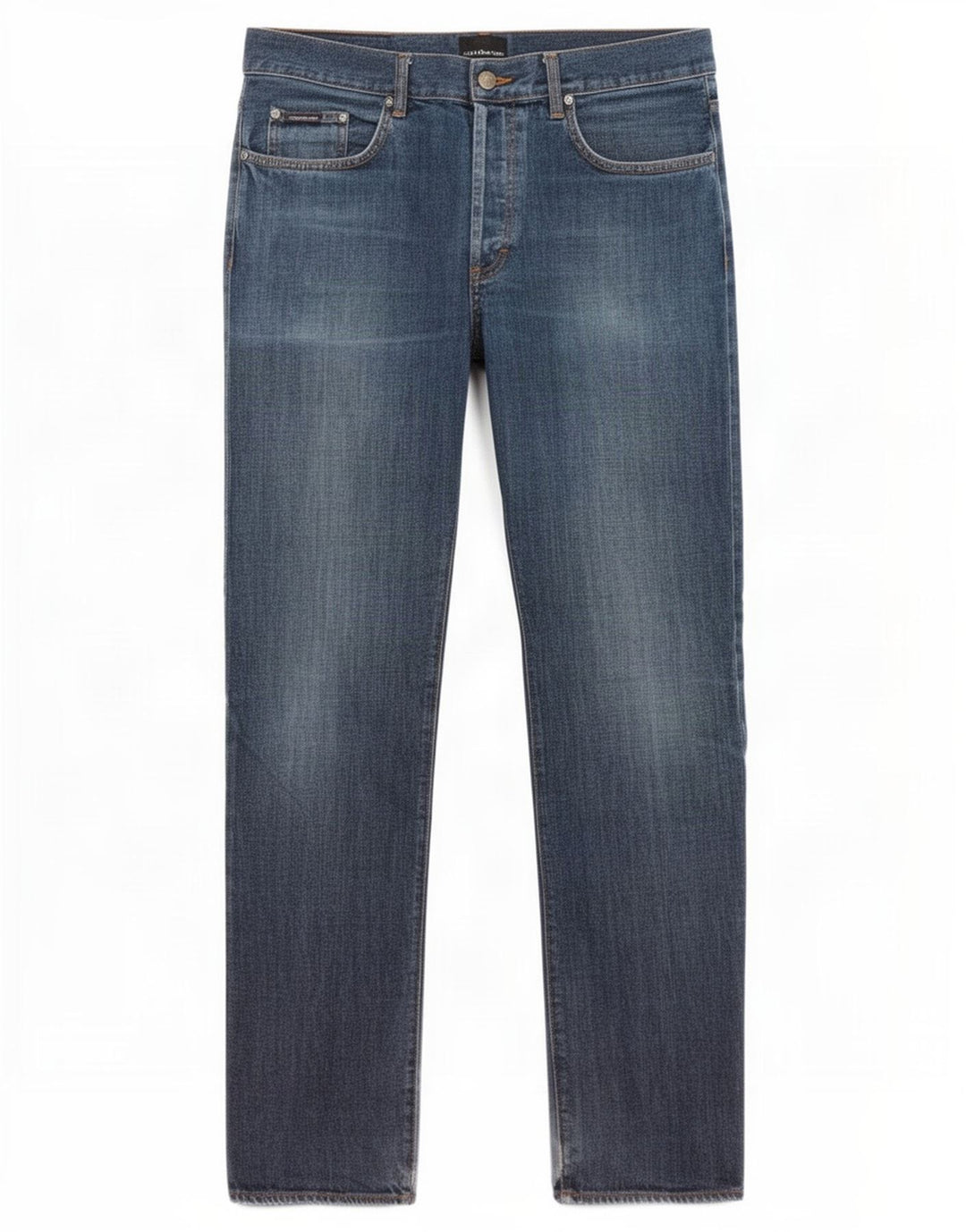 Calvin Klein Mens Straight Jeans W36 L33 Blue Cotton