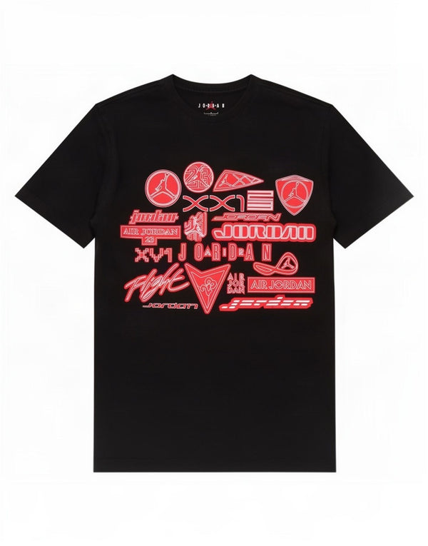 Jordan Mens Graphic T-Shirt Top Large Black Cotton