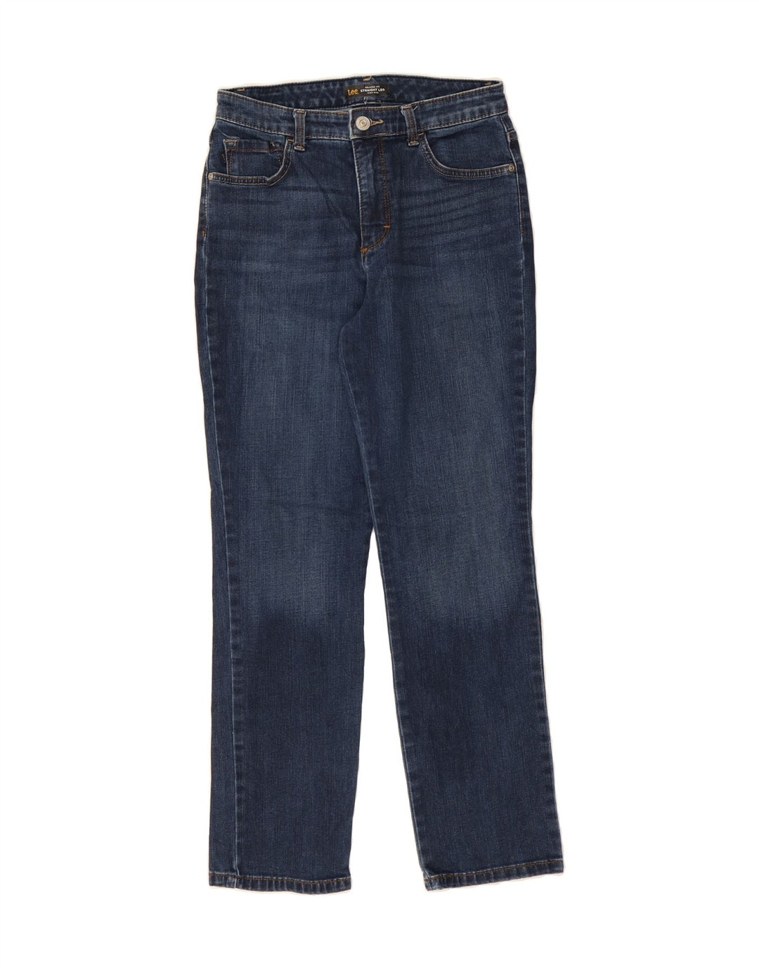 LEE Womens High Rise Straight Jeans US 8 Medium W30 L29 Navy Blue Vintage Lee and Second-Hand Lee from Messina Hembry 