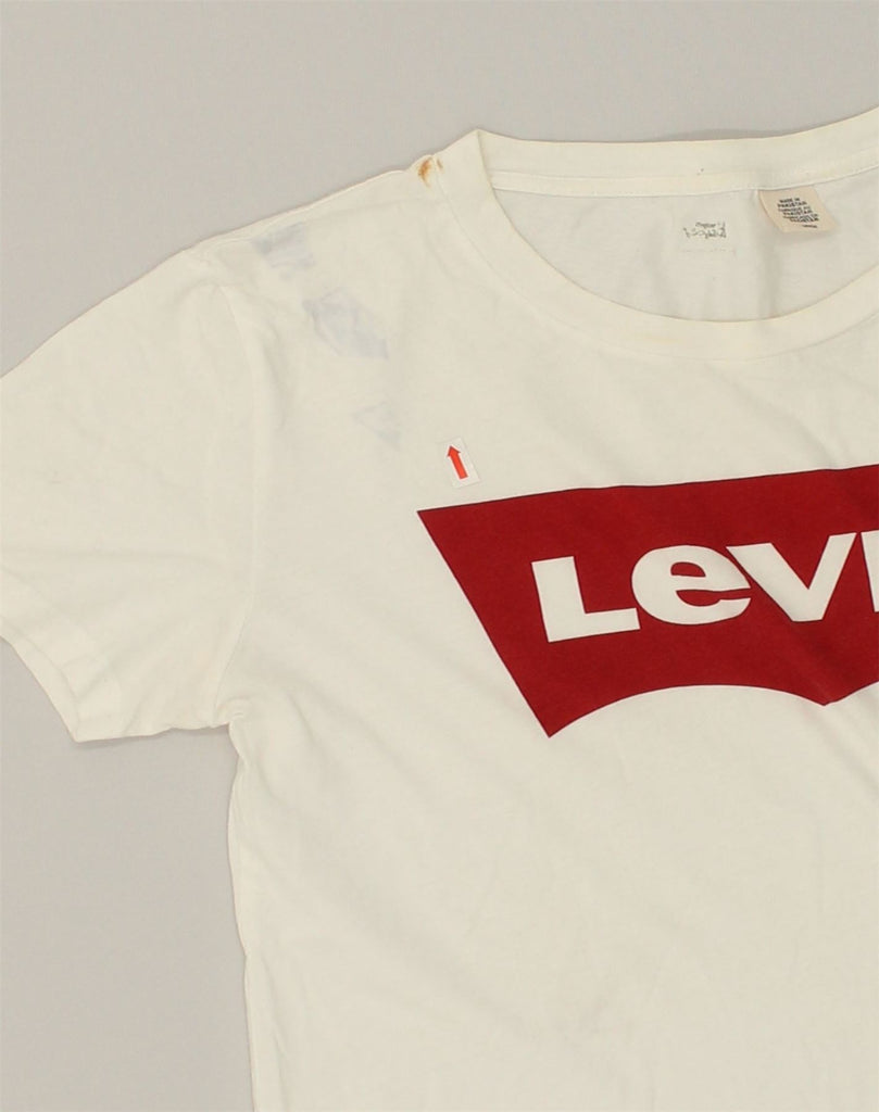 LEVI'S Mens Graphic T-Shirt Top Small White Cotton | Vintage Levi's | Thrift | Second-Hand Levi's | Used Clothing | Messina Hembry 