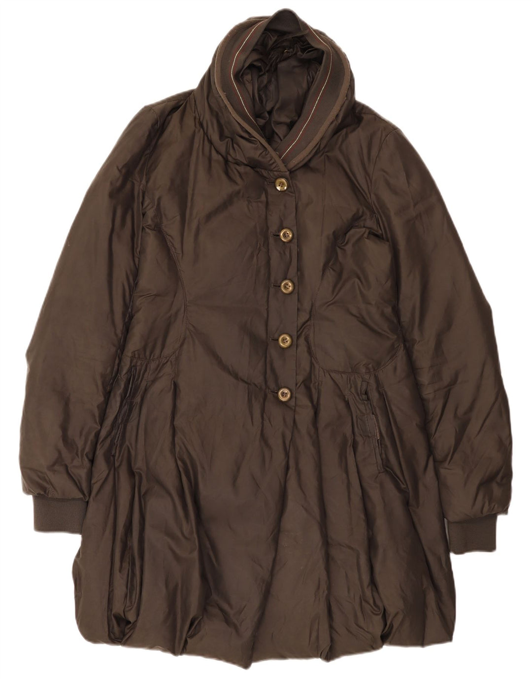 Marithe Francois Girbaud Womens Padded Coat UK 10 Small Brown Polyester