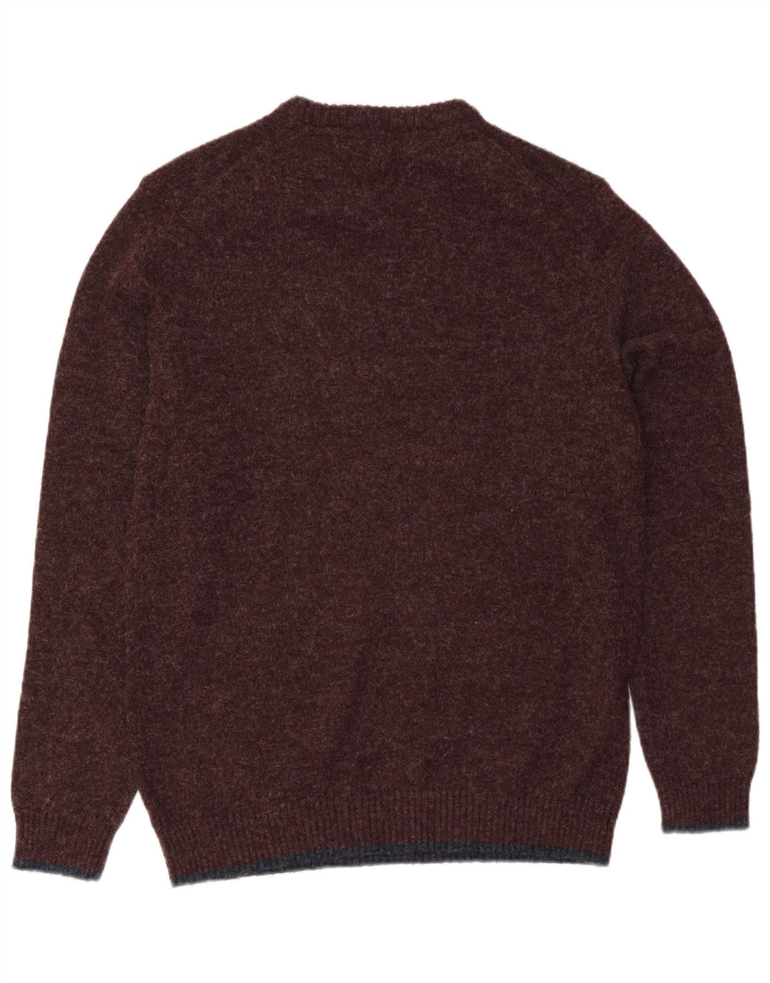 Weird Fish Mens Crew Neck Jumper Sweater Large Burgundy Polyester