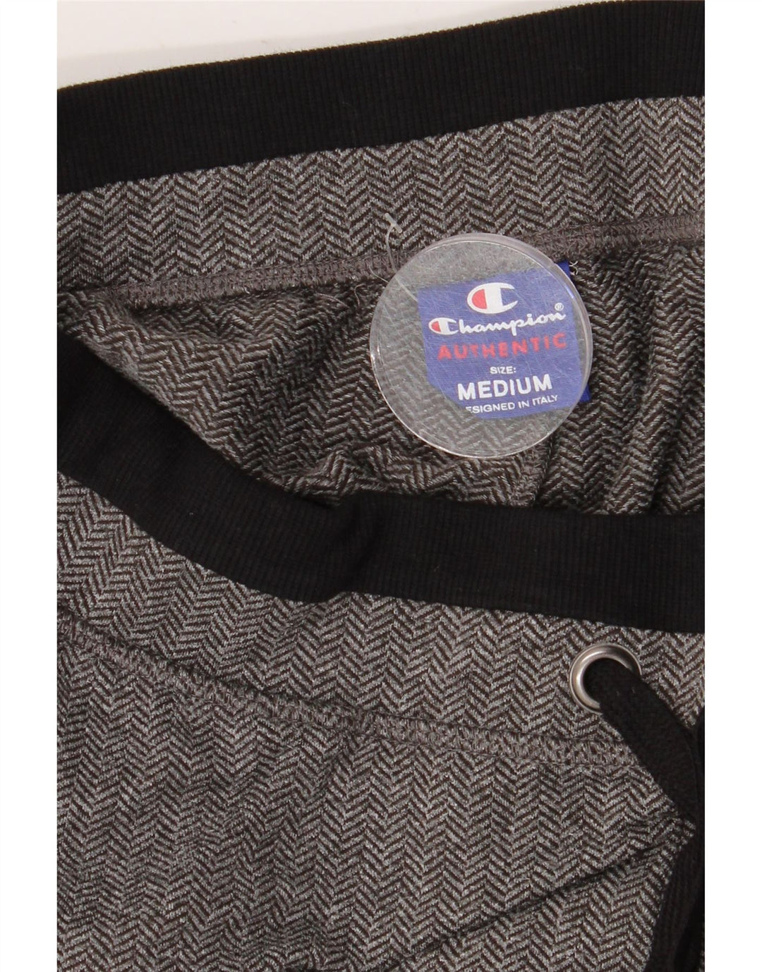 Champion Womens Tracksuit Trousers Joggers Medium Grey Herringbone