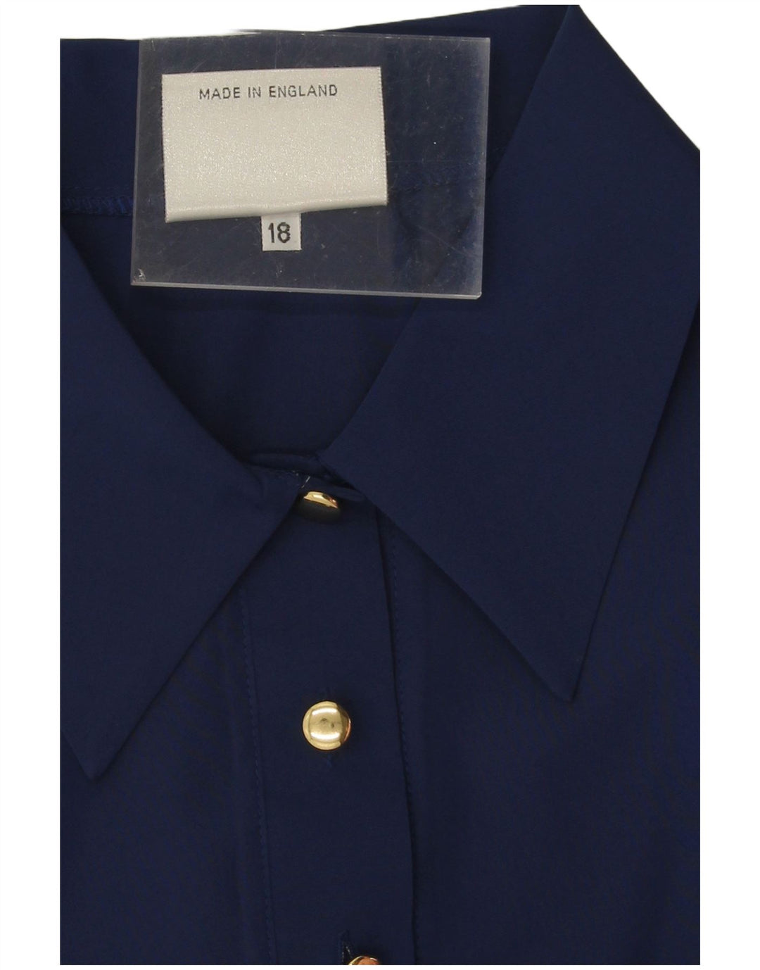 Vintage Womens Oversized Polo Shirt UK 18 XL Navy Blue Polyester