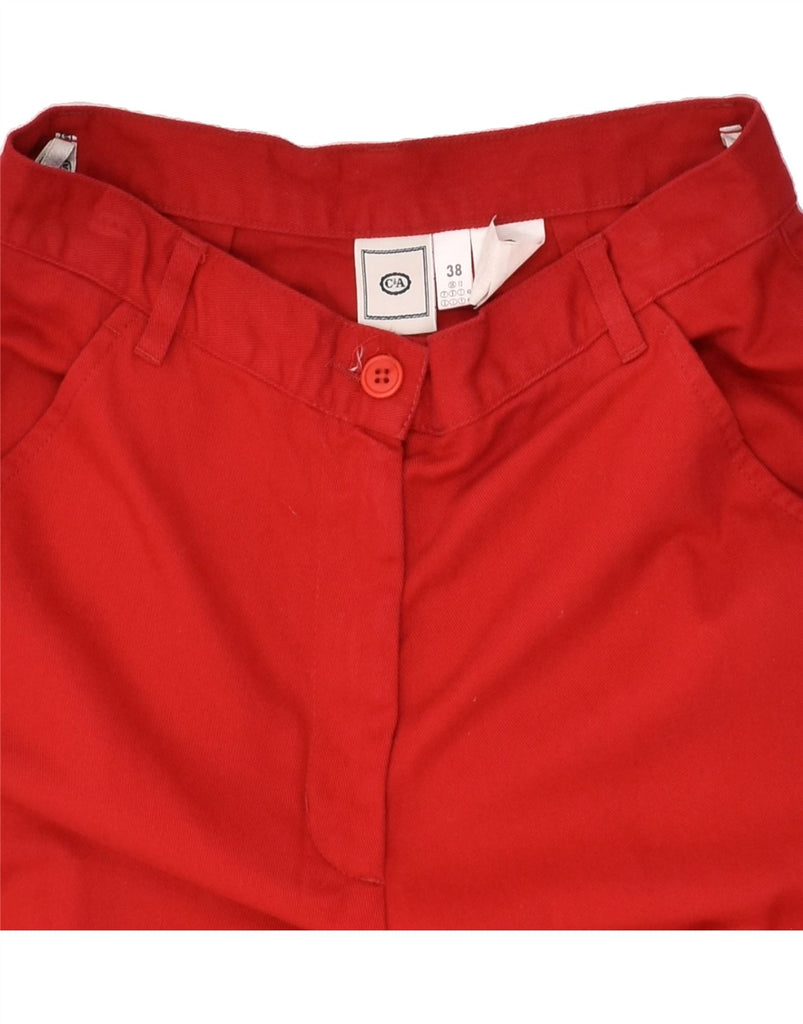 C & A Womens Chino Shorts UK 12 Medium W28  Red Cotton | Vintage C & A | Thrift | Second-Hand C & A | Used Clothing | Messina Hembry 