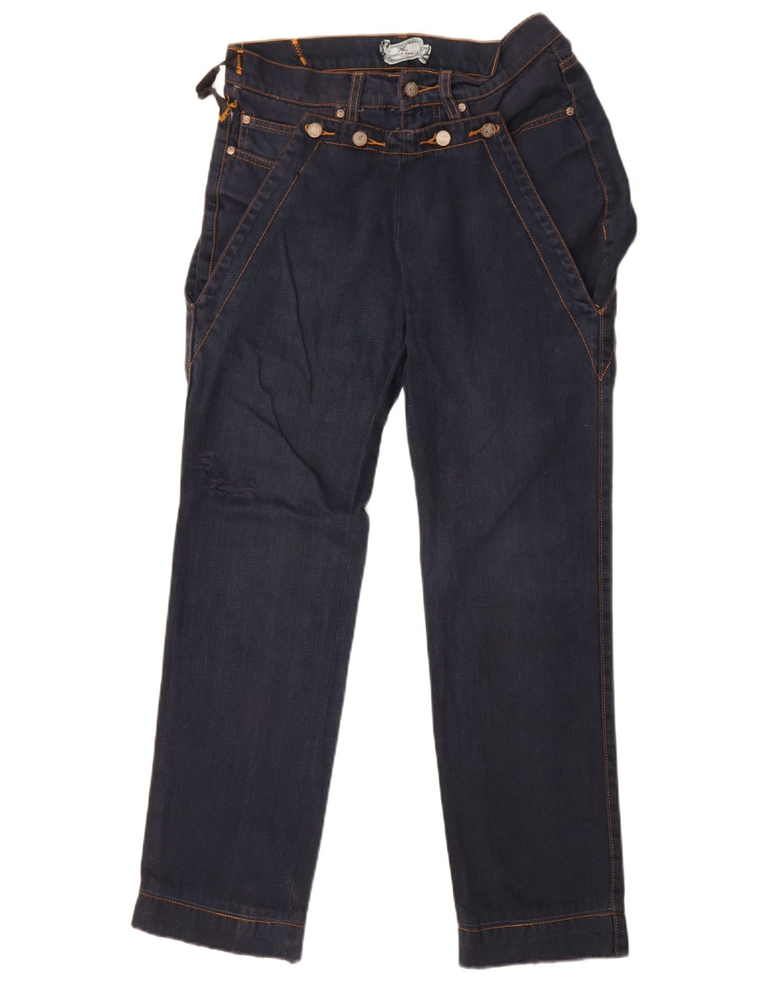 Frankie Morello Womens Straight Jeans W30 L30 Navy Blue