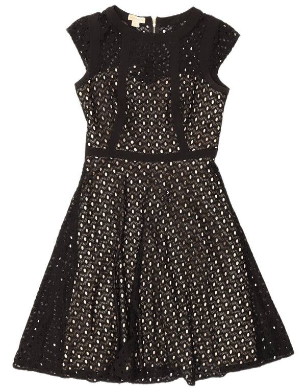 Monsoon Womens A-Line Dress UK 10 Small Black Nylon
