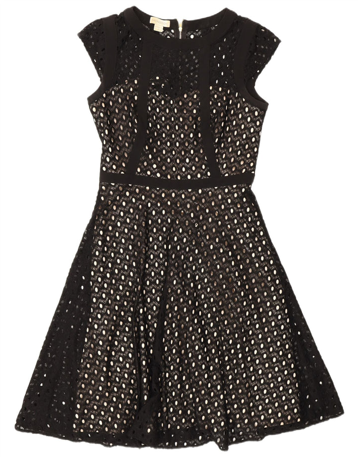 Monsoon Womens A-Line Dress UK 10 Small Black Nylon