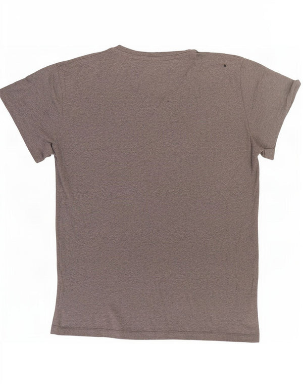 Calvin Klein Jeans Mens Graphic T-Shirt Top Large Grey Flecked Cotton