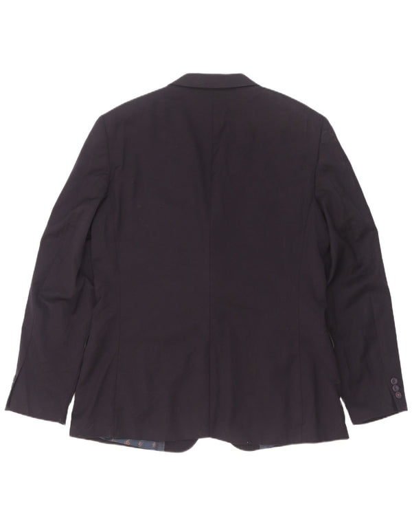 Ted Baker Mens Modern Fit 2 Button Blazer Jacket Size 42 XL Navy Blue Wool