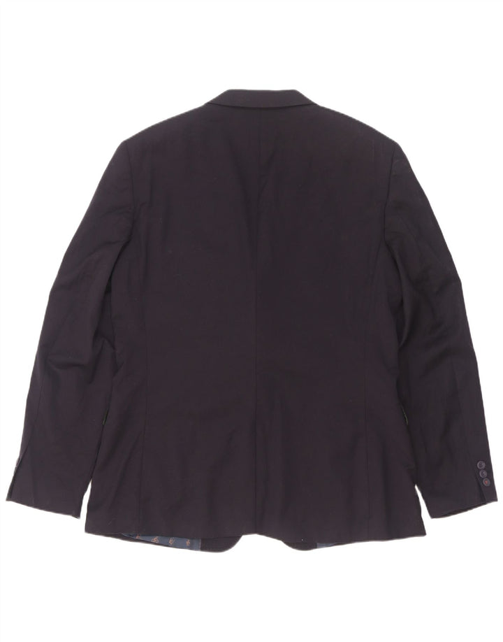 Ted Baker Mens Modern Fit 2 Button Blazer Jacket Size 42 XL Navy Blue Wool