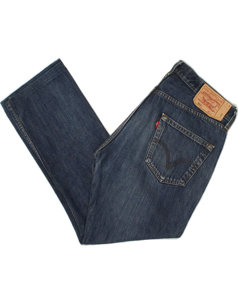 LEVI'S Mens 501 Straight Jeans W36 L27 Navy Blue Vintage Levi's and Second-Hand Levi's from Messina Hembry 