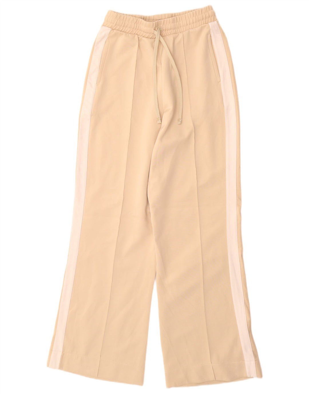 Zara Womens Tracksuit Trousers UK 12 Medium  Beige Colourblock