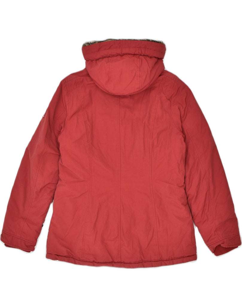 REFRIGUE Womens Hooded Windbreaker Jacket UK 14 Large Red Cotton | Vintage Refrigue | Thrift | Second-Hand Refrigue | Used Clothing | Messina Hembry 