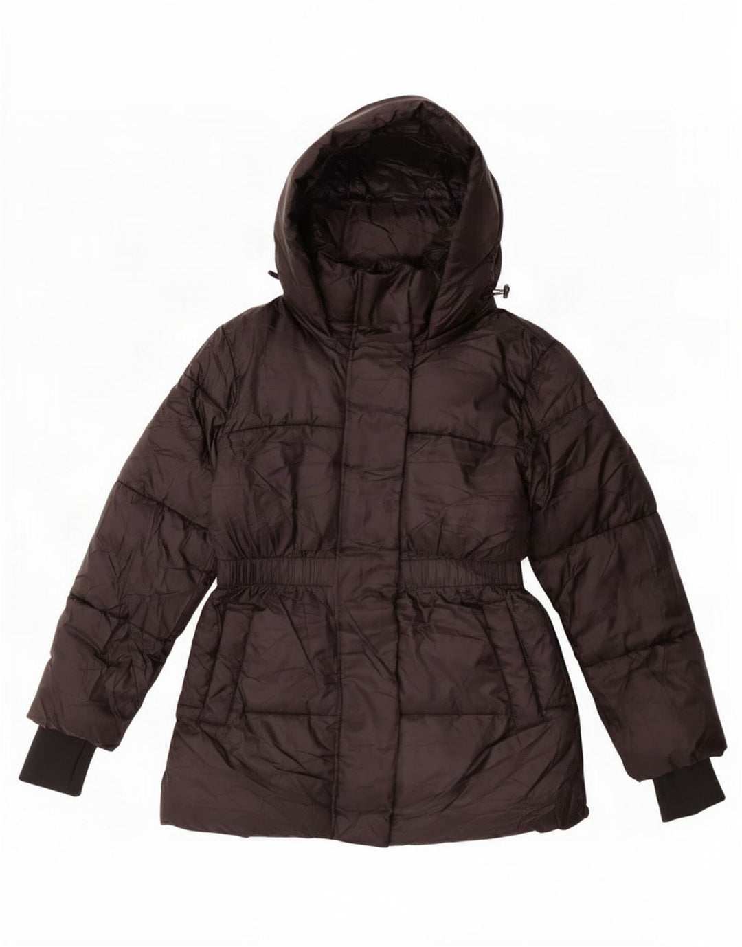 Gap Womens Hooded Oversized Padded Jacket UK 10 Small Black Polyester