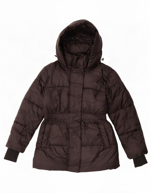 Gap Womens Hooded Oversized Padded Jacket UK 10 Small Black Polyester