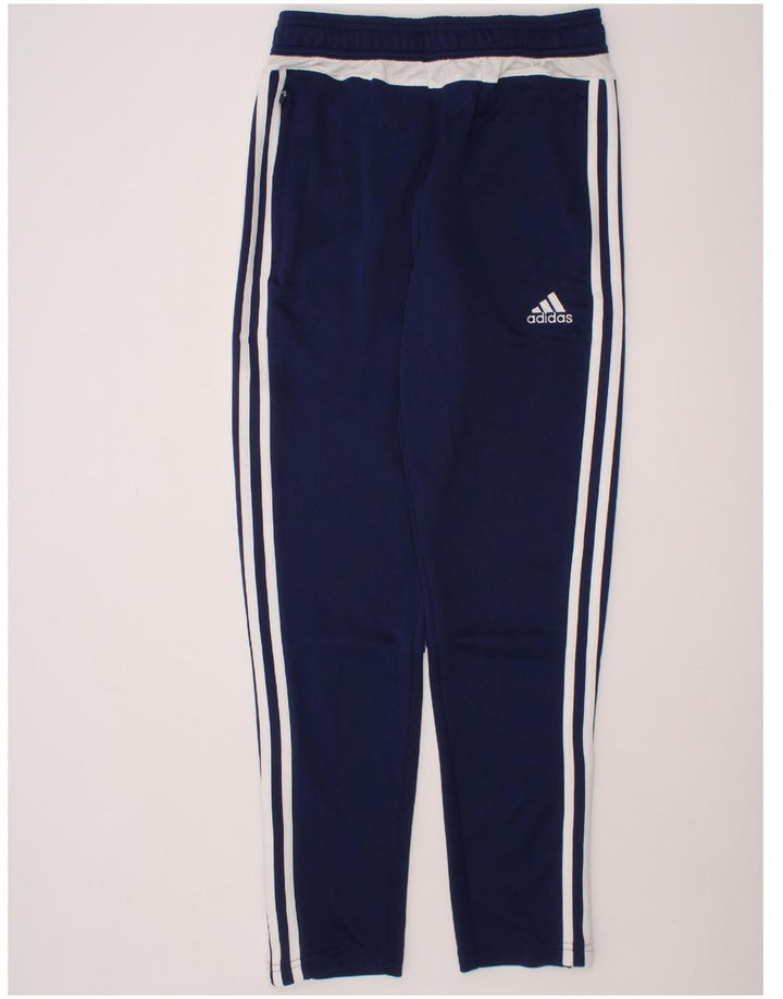 ADIDAS Boys Climacool Tracksuit Trousers 11-12 Years  Navy Blue Vintage Adidas and Second-Hand Adidas from Messina Hembry 