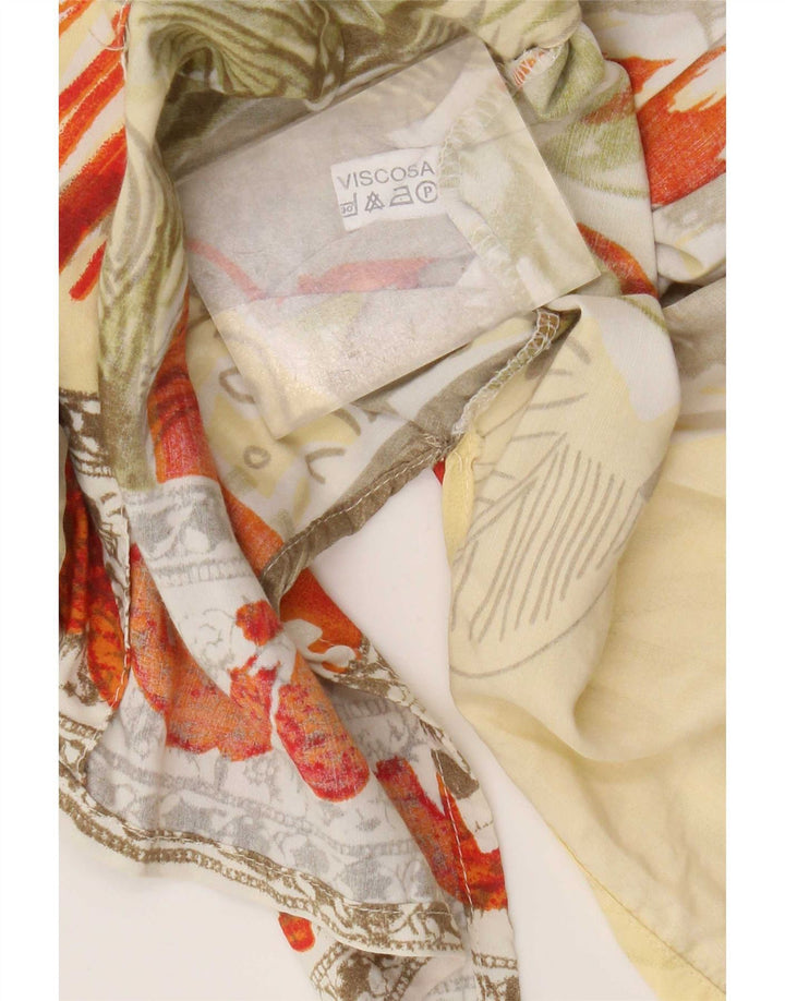 Vintage Womens Abstract Pattern Shirt Blouse UK 16 Large Multicoloured