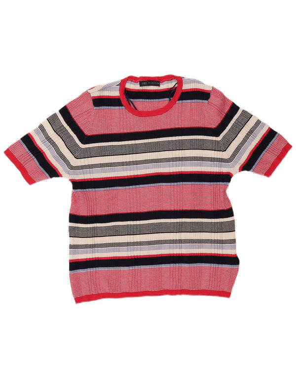MARKS & SPENCER Womens Crew Neck Jumper Sweater UK 20 2XL Multicoloured