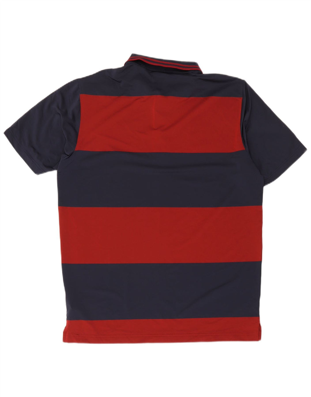 Puma Mens Polo Shirt Large Navy Blue Striped Polyester