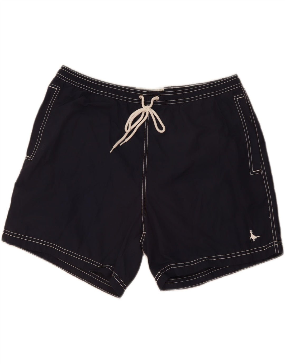 JACK WILLS Mens Swimming Shorts Large  Navy Blue Cotton