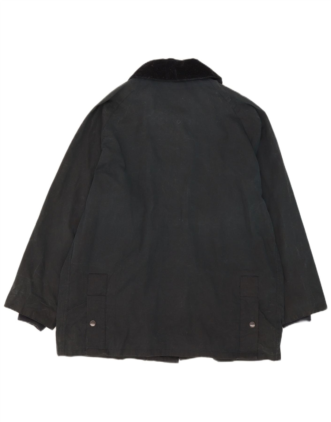 Zara Mens Waxed Cotton Jacket UK 38 Medium Navy Blue Cotton