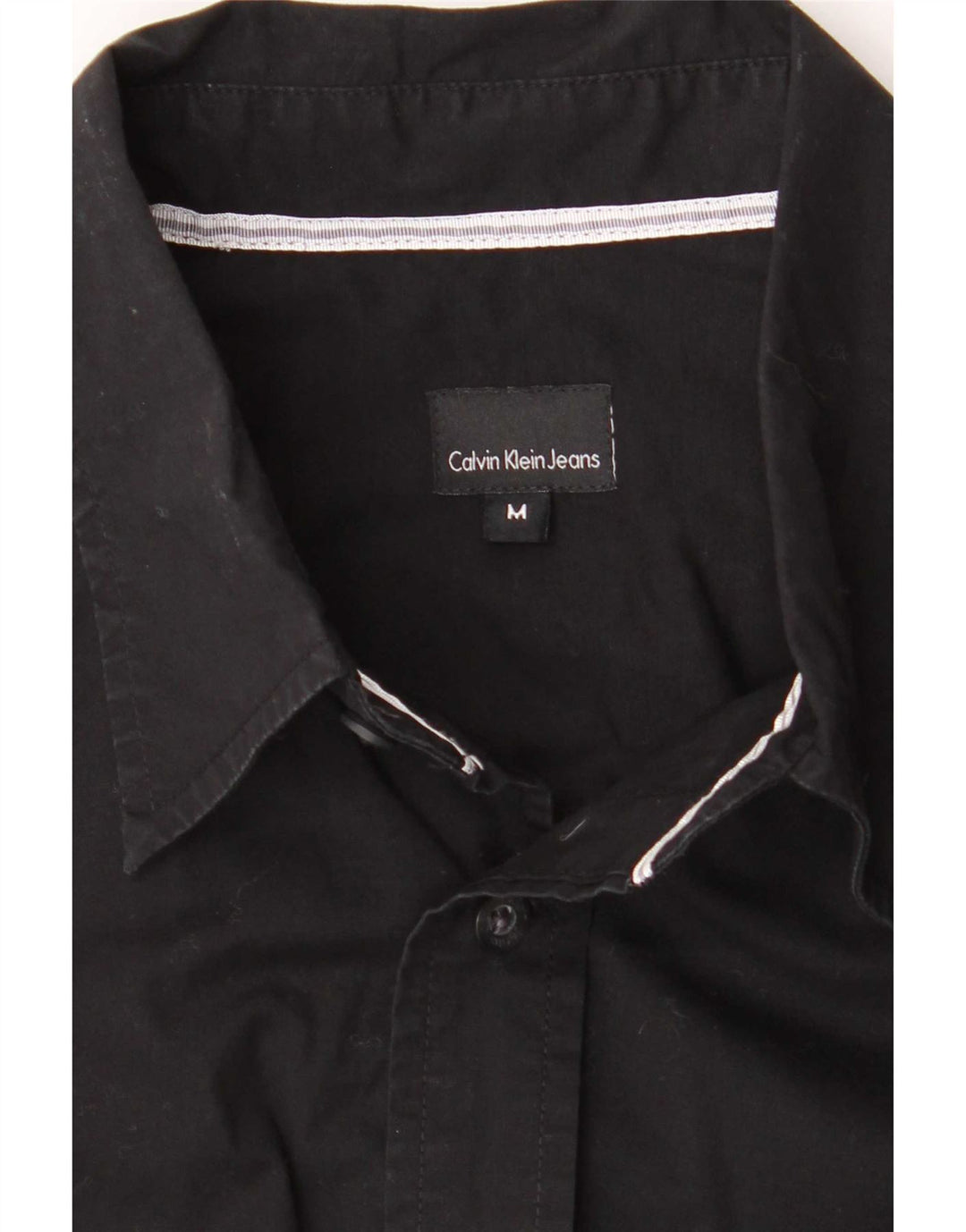 Calvin Klein Jeans Mens Shirt Medium Black Cotton