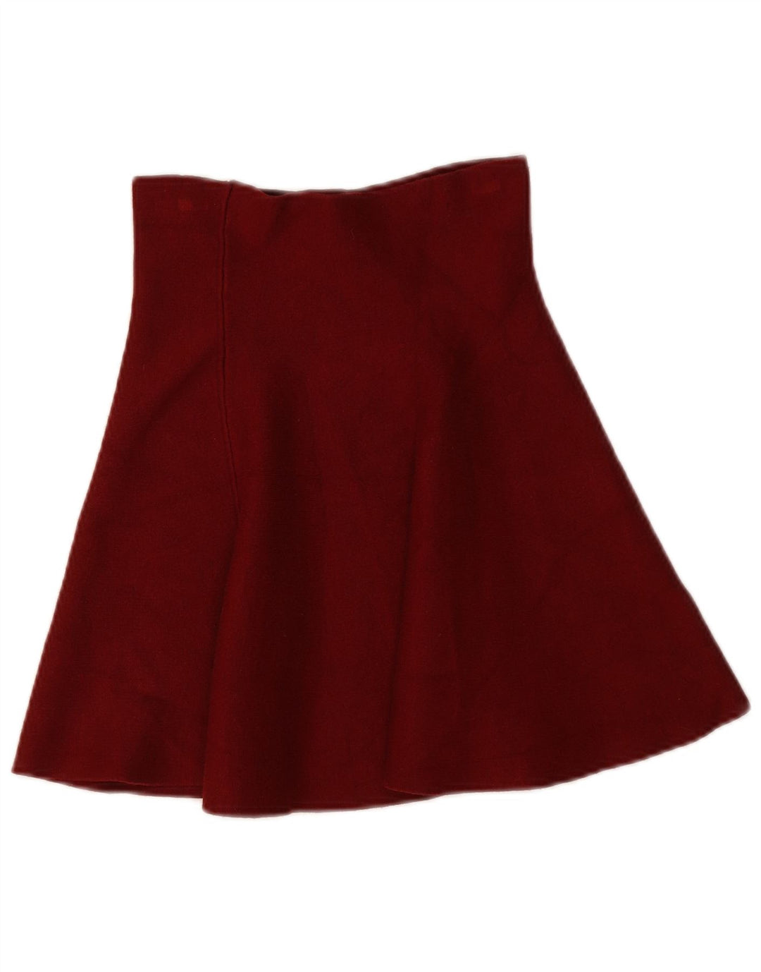 Zara Womens Knit Mini A-Line Skirt Medium W28  Burgundy Viscose