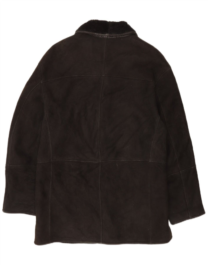 Gimo's Mens Shearling Jacket UK 40 Large Black