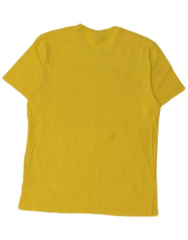Maui and Sons Mens Graphic T-Shirt Top Small Yellow Cotton