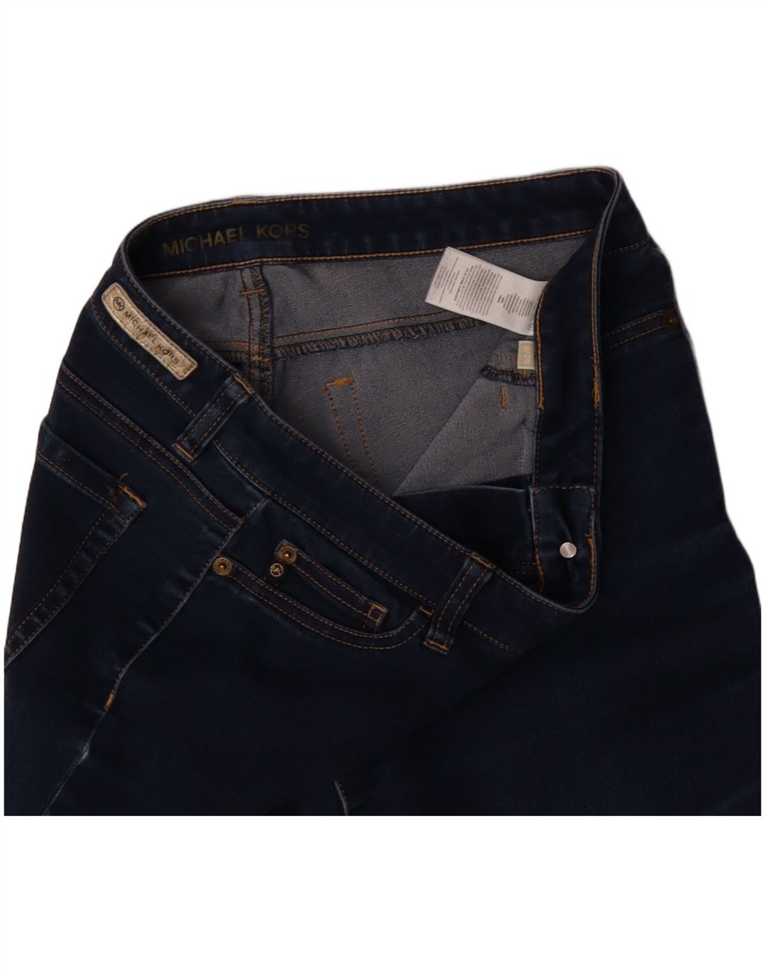 MICHAEL KORS Womens Skinny Jeans US 8 Medium W29 L29 Navy Blue Cotton