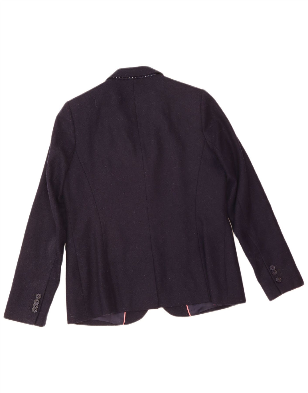 Crew Clothing Womens 2 Button Blazer Jacket UK 12 Medium  Navy Blue Wool
