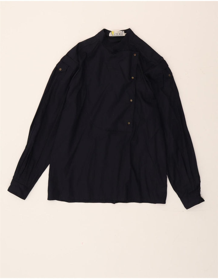 Laurel Womens Loose Fit Pullover Shirt EU 34 XS Navy Blue Cotton