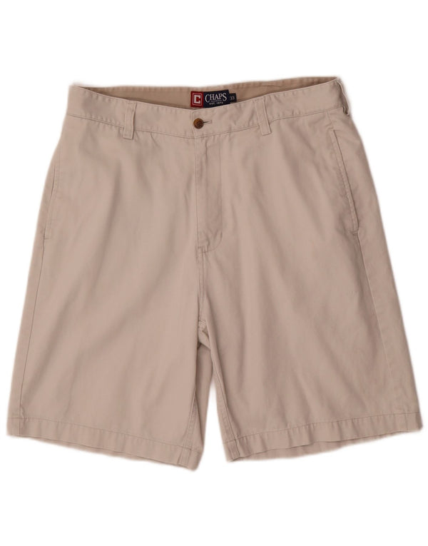 CHAPS Mens Chino Shorts W33 Medium  Beige Cotton