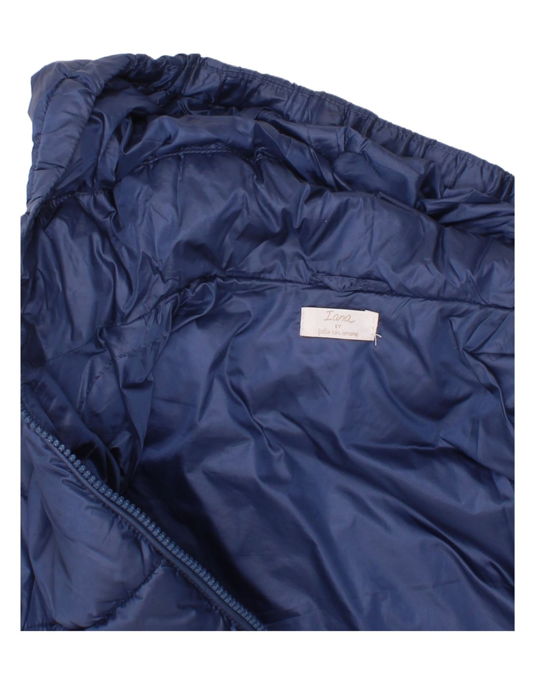 Vintage Boys Hooded Padded Jacket 5-6 Years Navy Blue Polyester