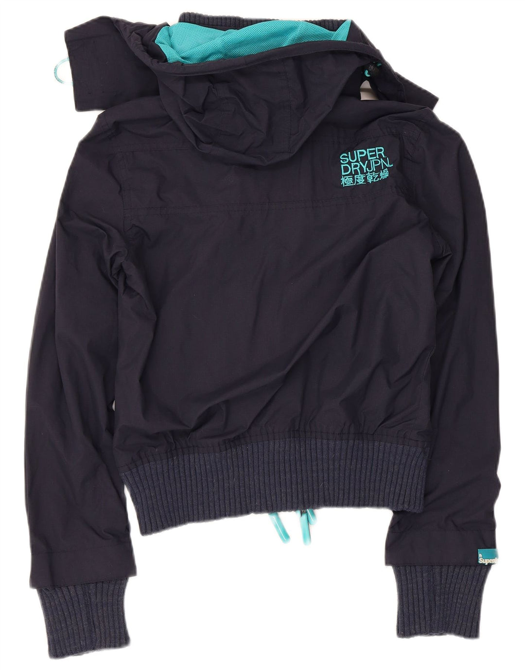 Superdry Womens The Windbomber Graphic Rain Jacket UK 10 Small Navy Blue