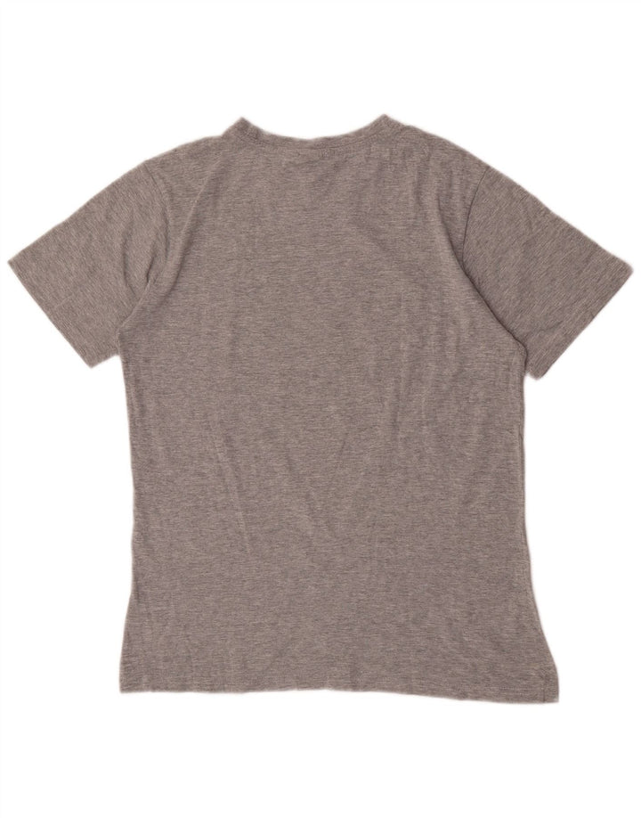 Sergio Tacchini Mens Graphic T-Shirt Top Medium Grey Flecked Cotton