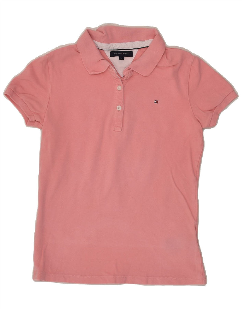 TOMMY HILFIGER Boys Polo Shirt 11-12 Years Pink Cotton | Vintage Tommy Hilfiger | Thrift | Second-Hand Tommy Hilfiger | Used Clothing | Messina Hembry 