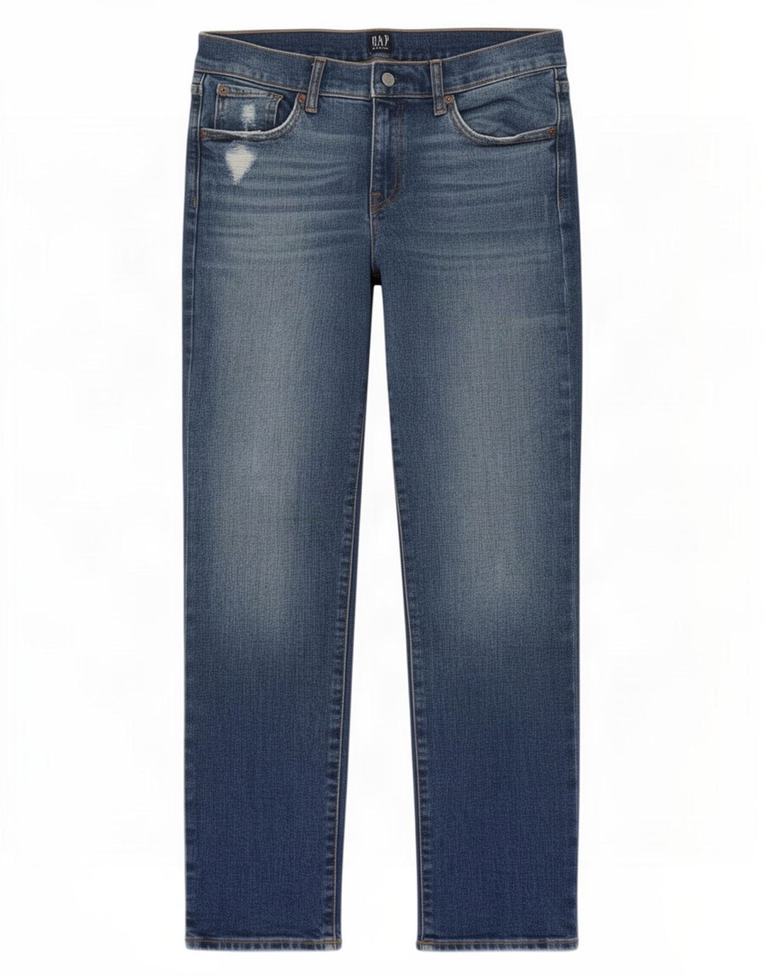 Gap Womens Distressed Straight Jeans W26 L29 Blue Cotton