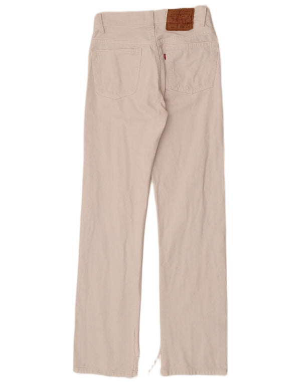 Levi's Womens 501 Straight Jeans W28 L32 White Cotton